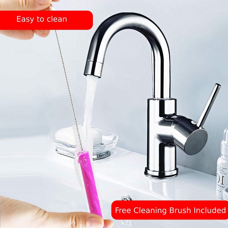 Vitrix Kitchenware Reusable Silicone Drinking Straws - Set of 5 - BPA Free - Free Cleaning Brush Included - 10" Long Extra Wide Fat Straws - Great Gift for Smoothies & Bubble Tea Lovers - Image 3